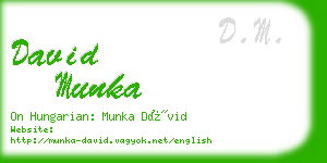 david munka business card